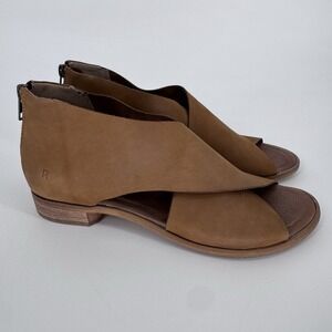 ROAN by Bed Stu Betty Leather Wrap Sandals Cognac Brown Boho Bootie Flat 8.5